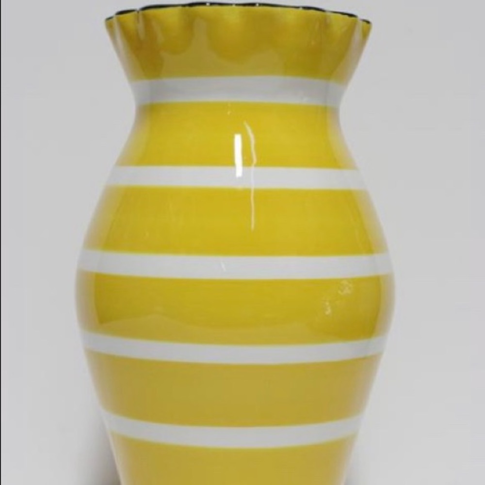 RETIRED Coton colors yellow striped vase